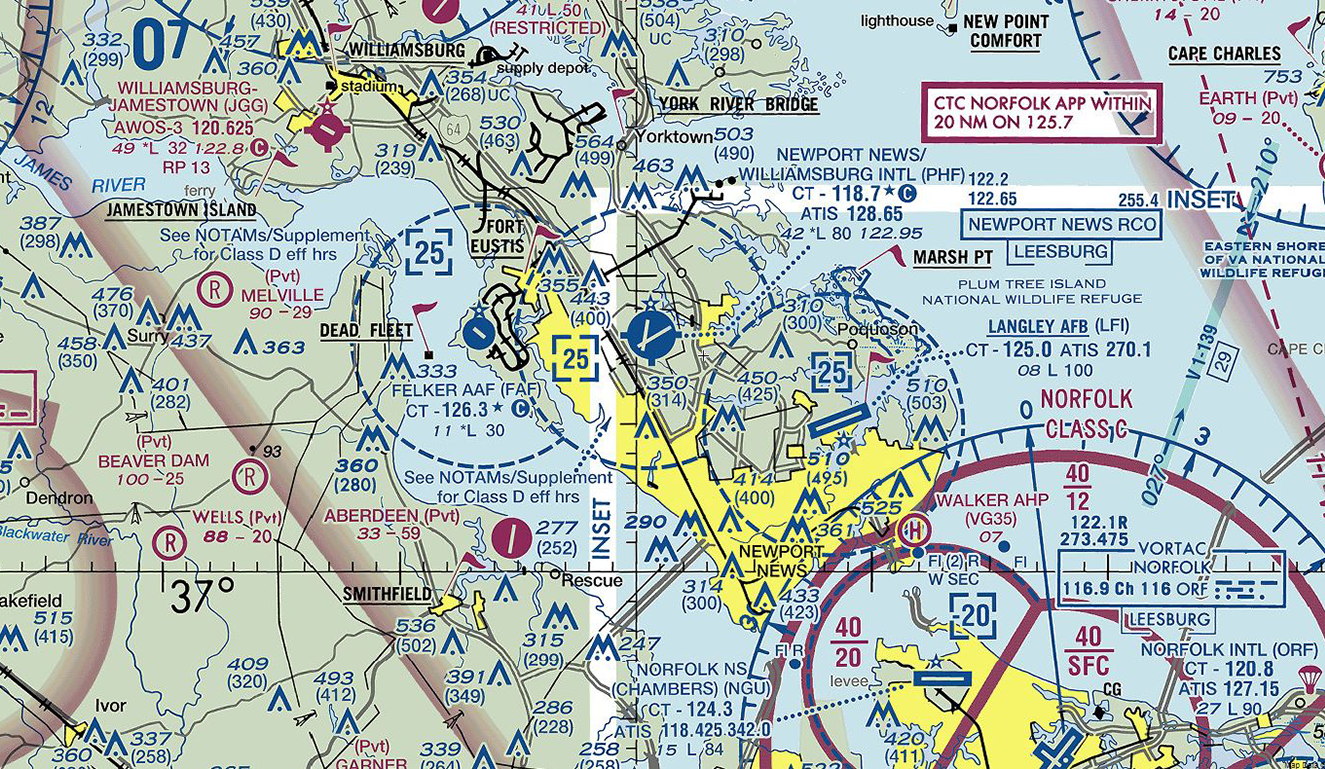 Class D Airspace Sectional Chart