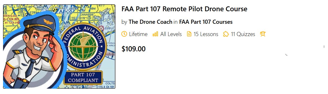 FAA Part 107 Remote Pilot License
